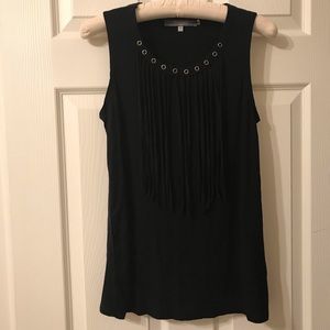 Essentials by Milano Black Tassel Top Size Small